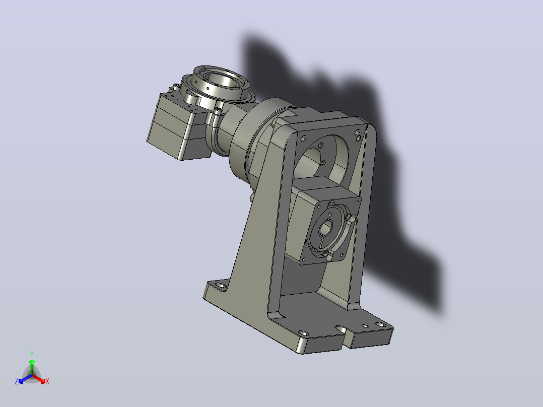 微型旋转轴XR85-60-10-M1（座子加销孔-短款58.5mm）标准款(1)正等轴测图
