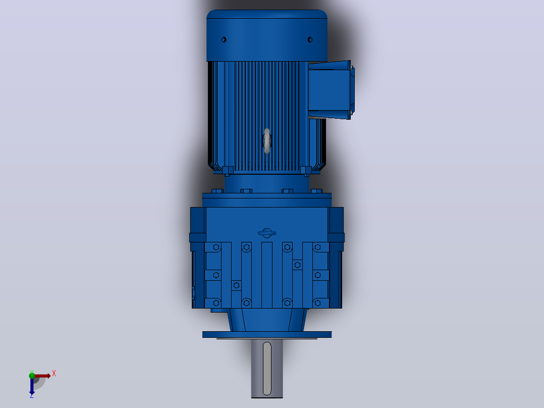 RF147法兰轴伸式安装斜齿轮减速机RF147-Y30-4P-200L-M1-0°-Φ450俯视图