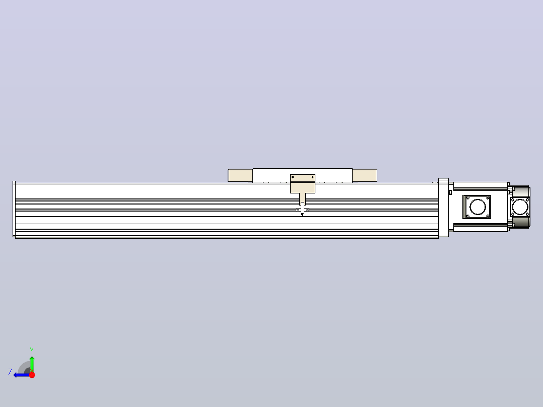 滚珠丝杠直线轴带导轨全封闭TPA-HCR-220D-3210C-L400-M-C-P1K-N3右视图