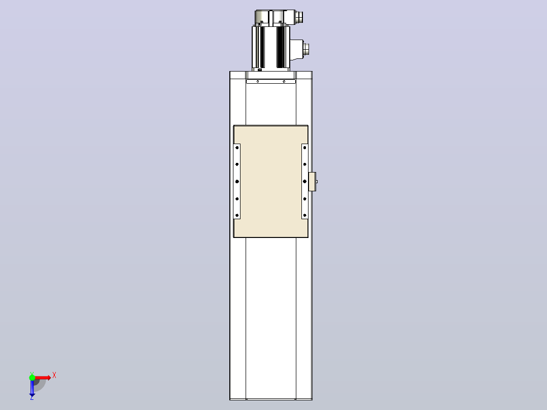 滚珠丝杠直线轴带导轨全封闭TPA-HCR-220D-3210C-L400-M-C-P1K-N3俯视图