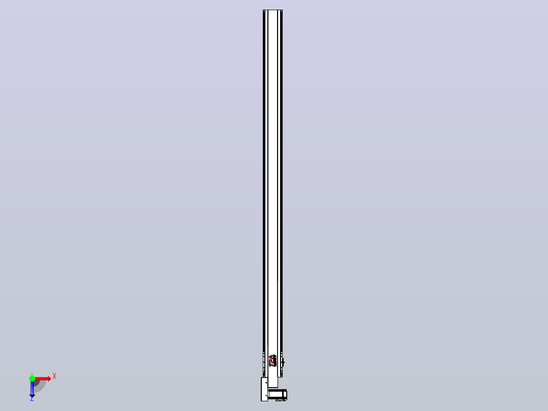 皮带直线轴半封闭可选导轨TPA-HNB-120D-110-L2050-ML-C-P40-N3俯视图