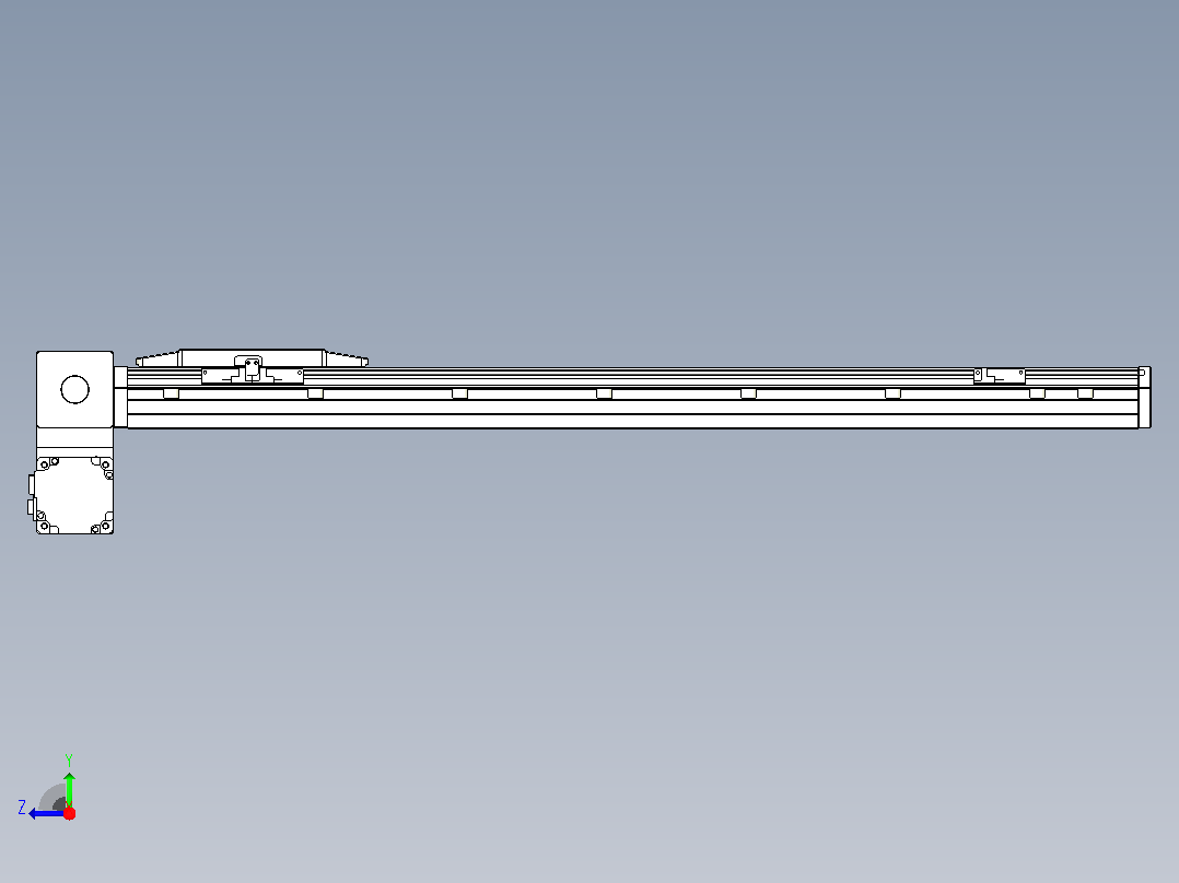 机器人皮带驱动直线轴TPA-GCB-150-P80-L750-LP-M75-N3右视图