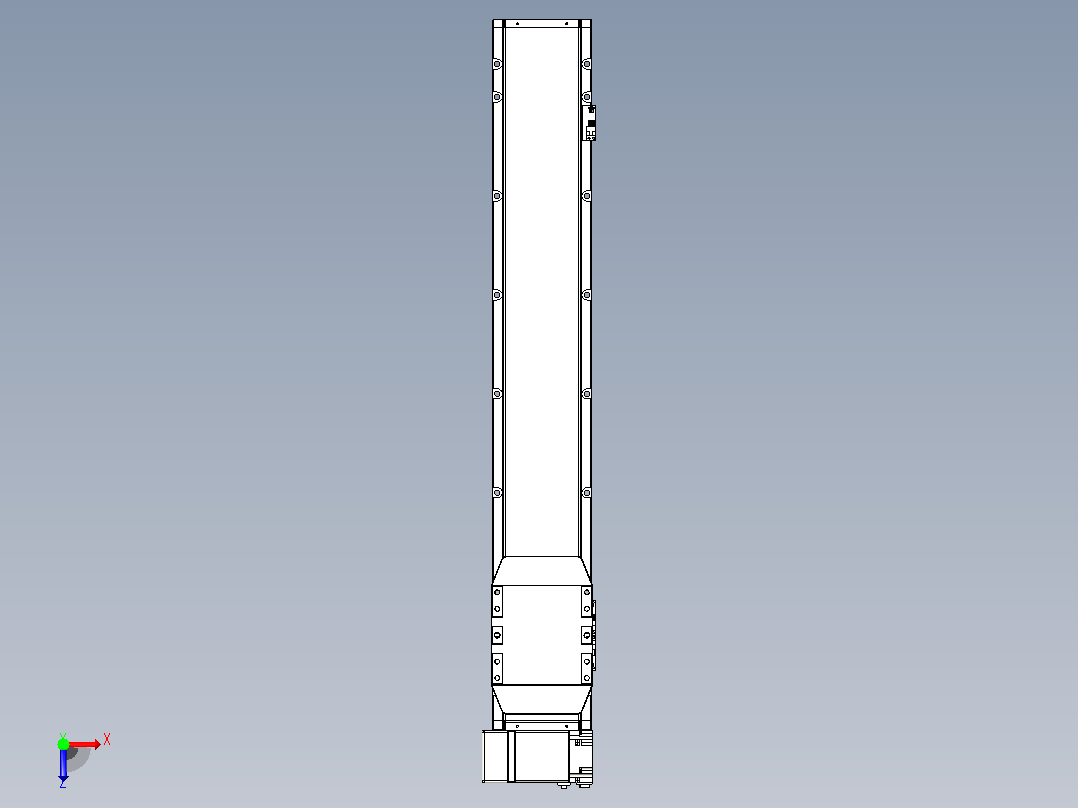 机器人皮带驱动直线轴TPA-GCB-150-P80-L750-LP-M75-N3俯视图