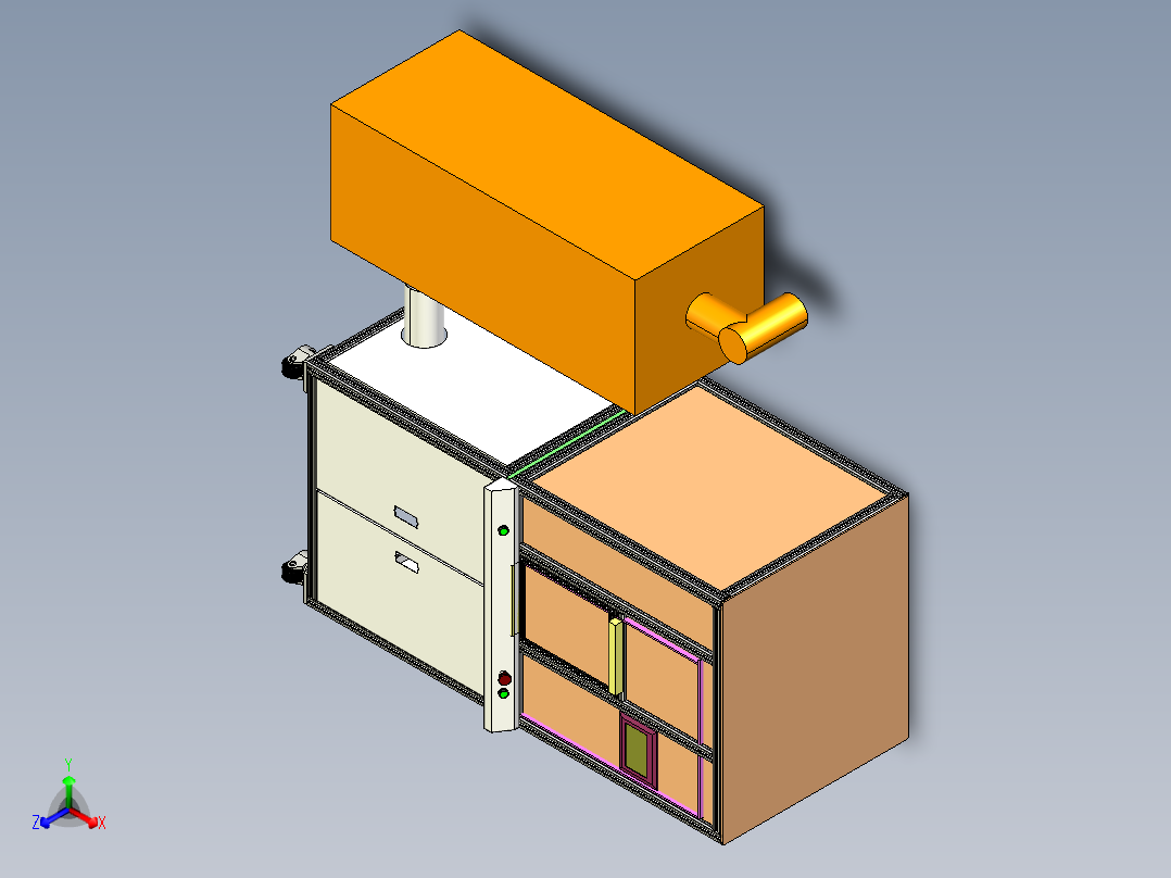 电机定子硫化清洗设备正等轴测图