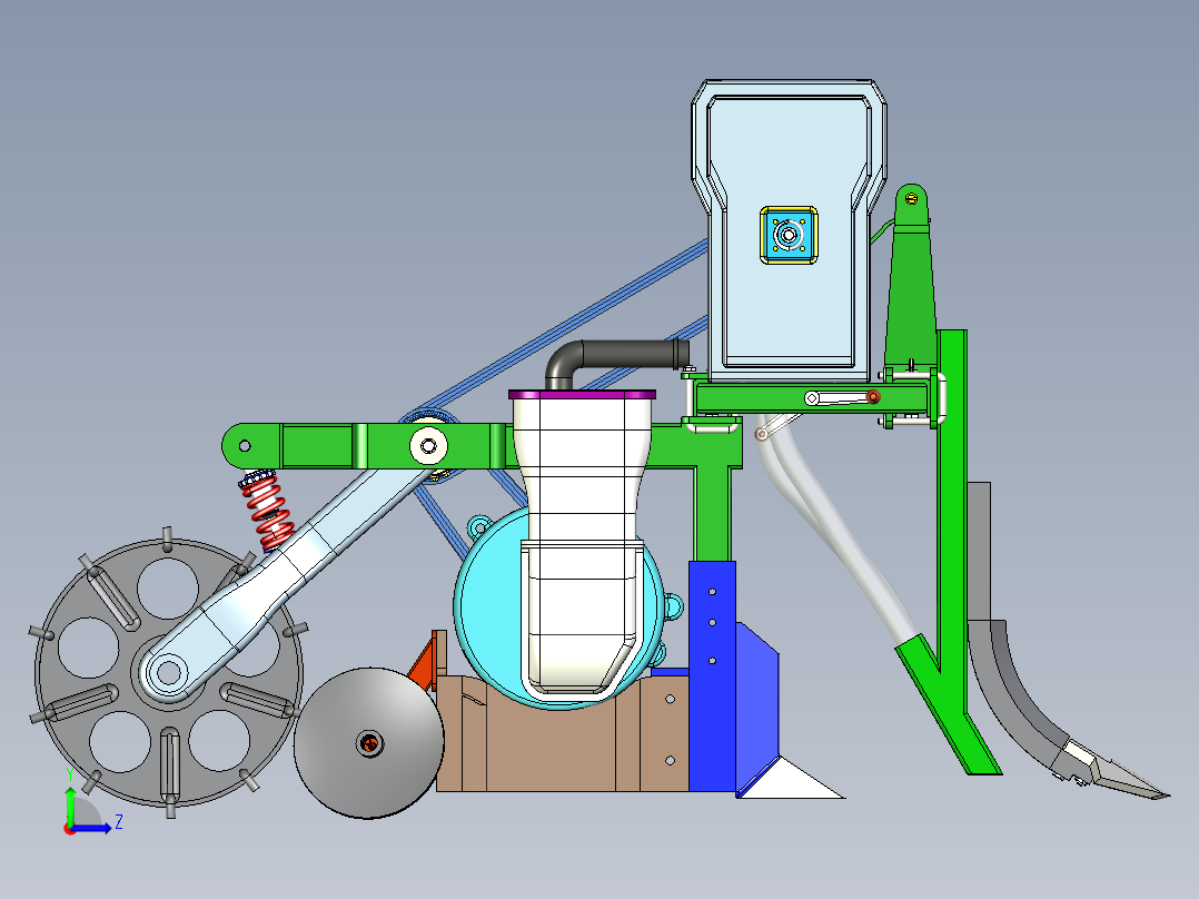 玉米播种机设计左视图