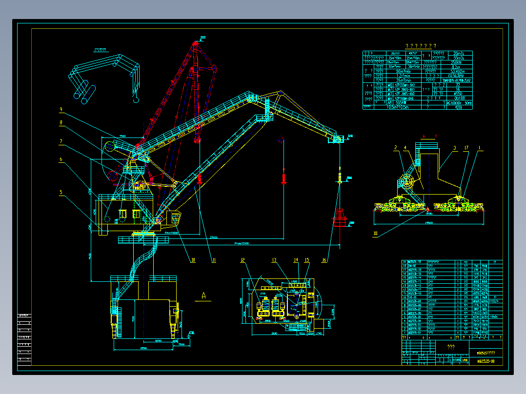 25吨35米门机全套图纸