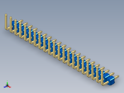 彩色公排针 100mil 2.54mm 系列-DS1022_blue_21p_100mil_TypeU_rev1.0