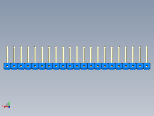 彩色公排针 100mil 2.54mm 系列-DS1022_blue_21p_100mil_TypeU_rev1.0后视缩略图