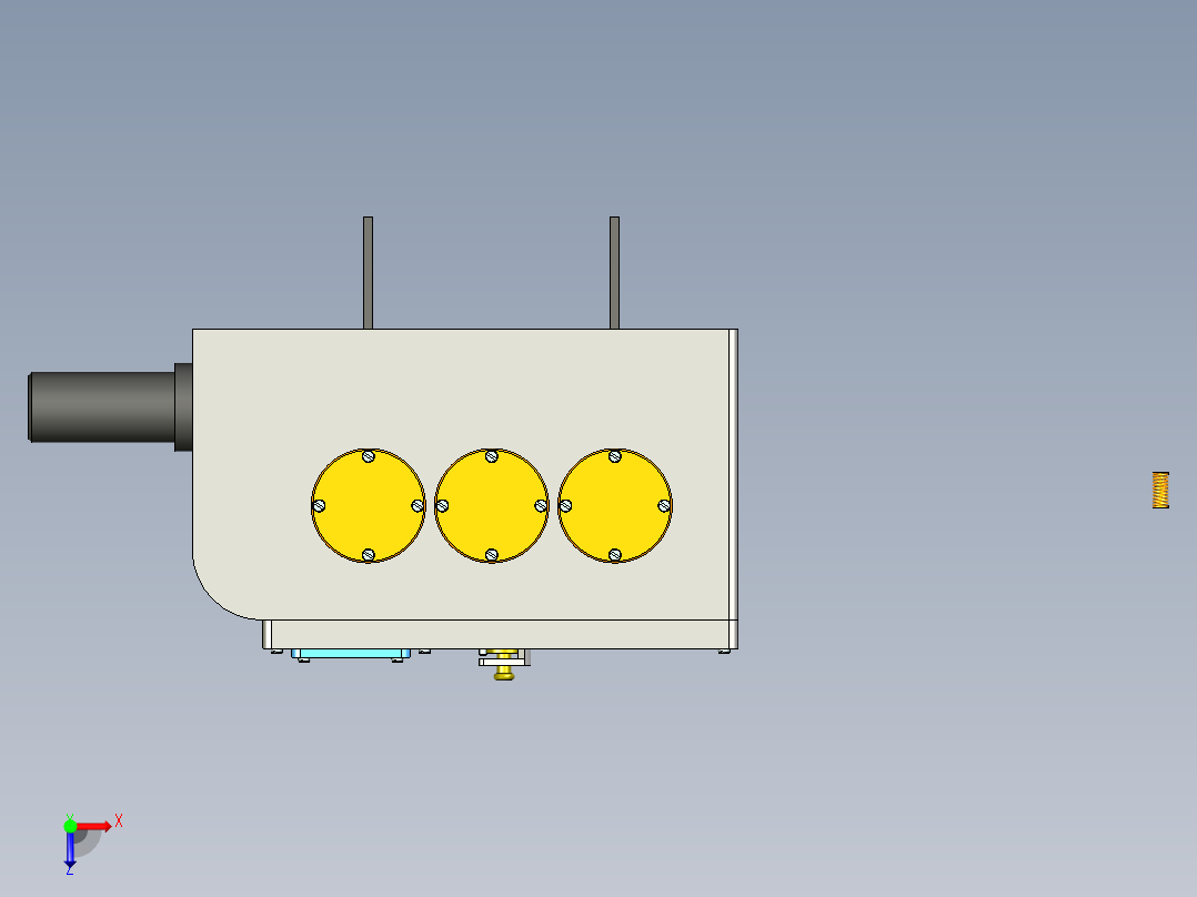 弹簧储能器俯视图