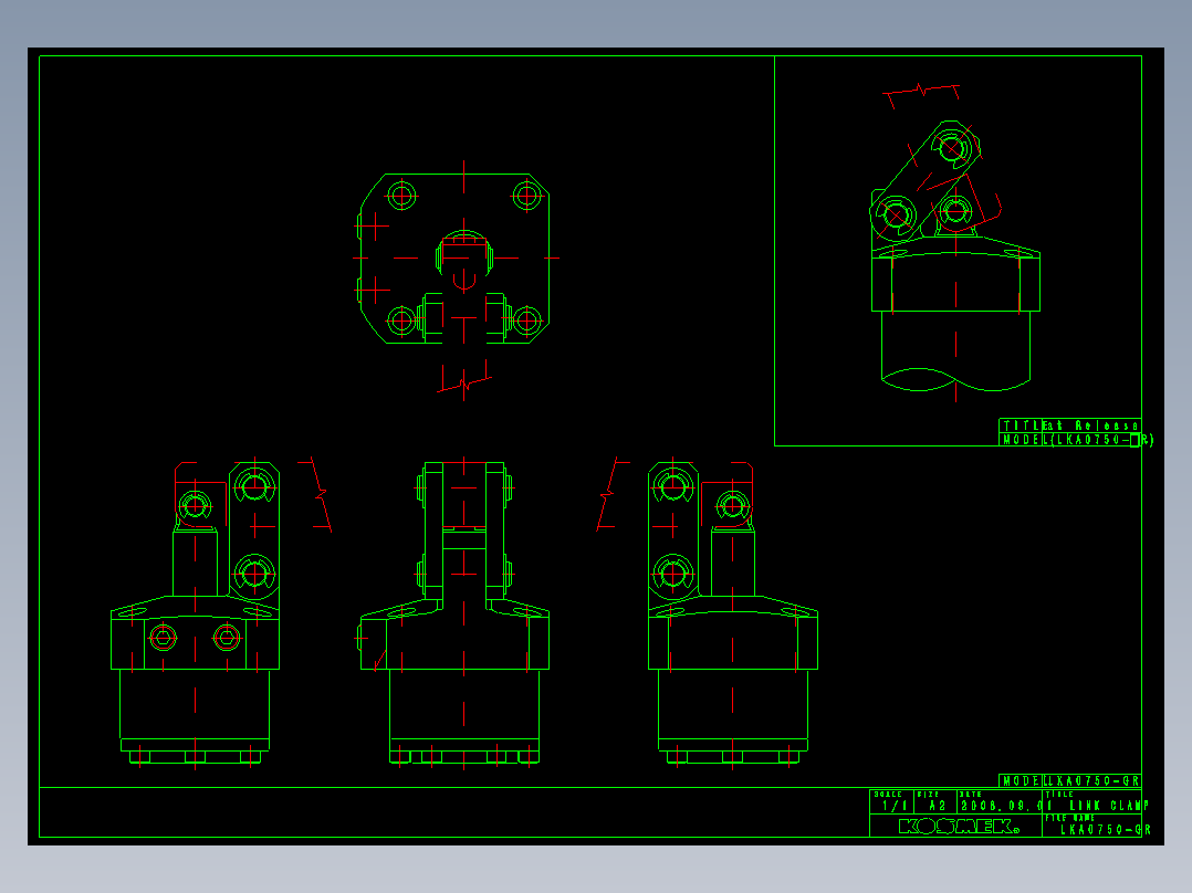 KOSMEKLKA0750-GR_rev1多系列多零件图纸模型