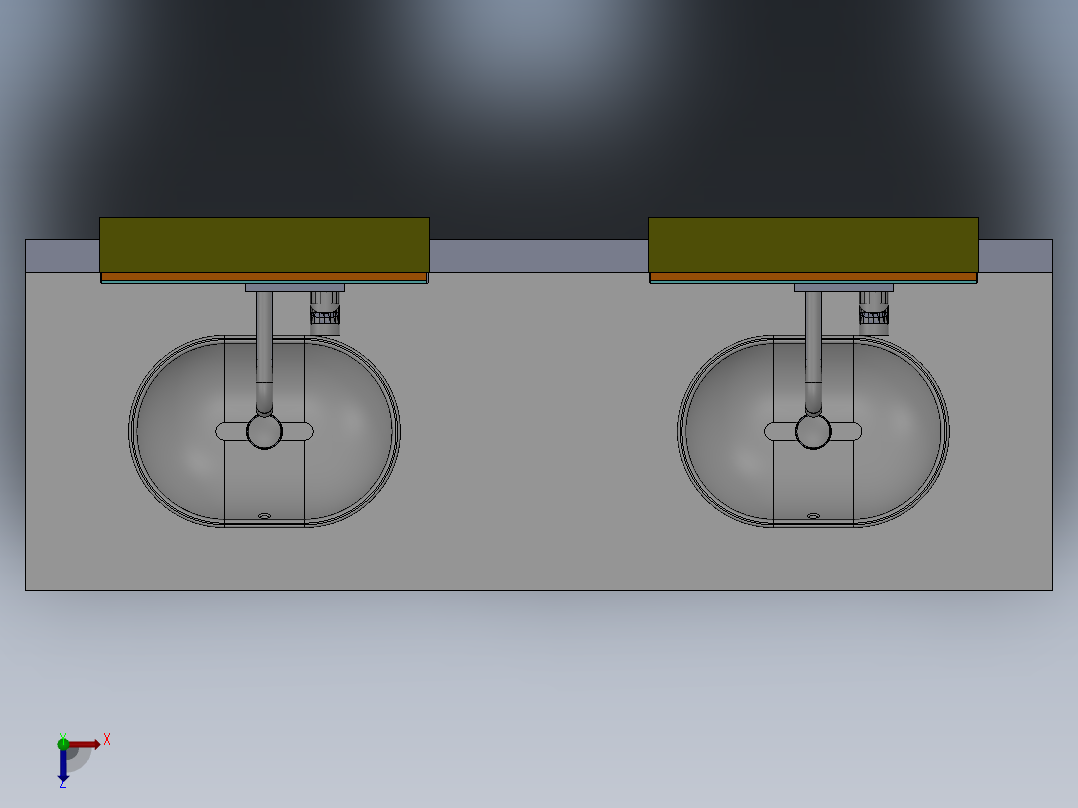 立式洗脸盆_洗脸盆柜组合俯视图