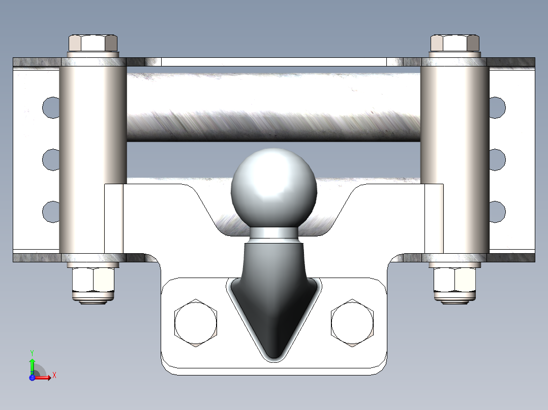 带绞车适配器的挂钩--sw前视图