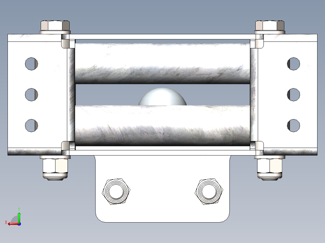 带绞车适配器的挂钩--sw后视图
