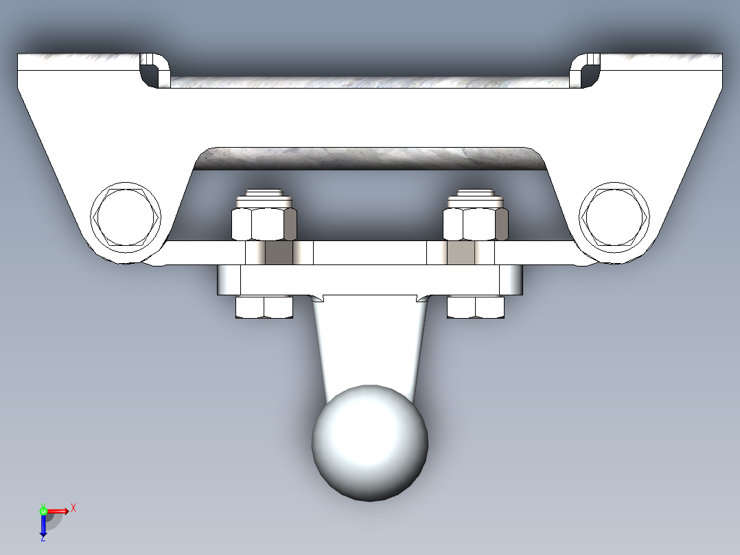 带绞车适配器的挂钩--sw俯视图