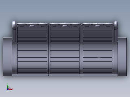办公桌渲染前视缩略图