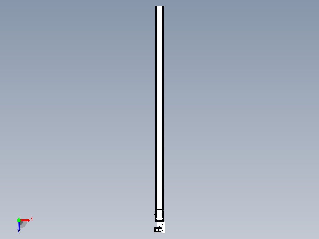 同步带全封闭直线模组TPA-HCB-105D-90-L2550-MR-C-P20-N3俯视图