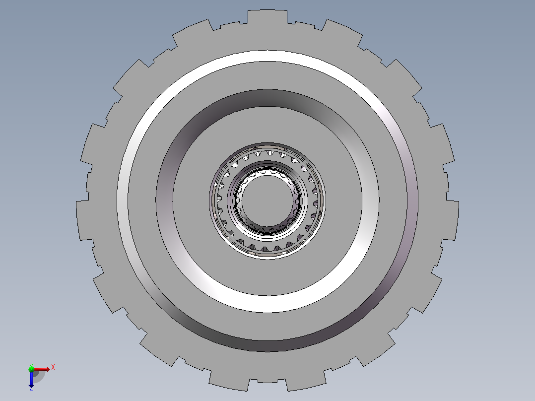 自动挡汽车变速器行星轮减速器俯视图