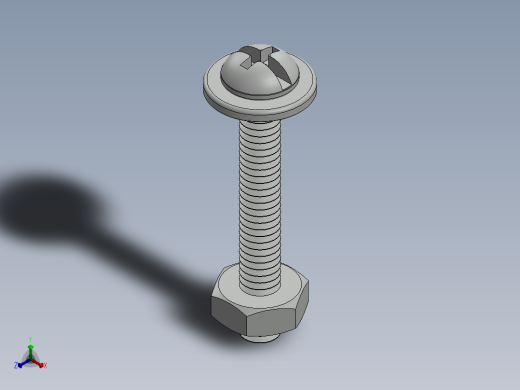 紧固件-No.8-32 Screw-01正等轴测缩略图