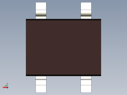 集成电路贴片封装SDIP 4引脚。带有桥式整流器的标记后视缩略图