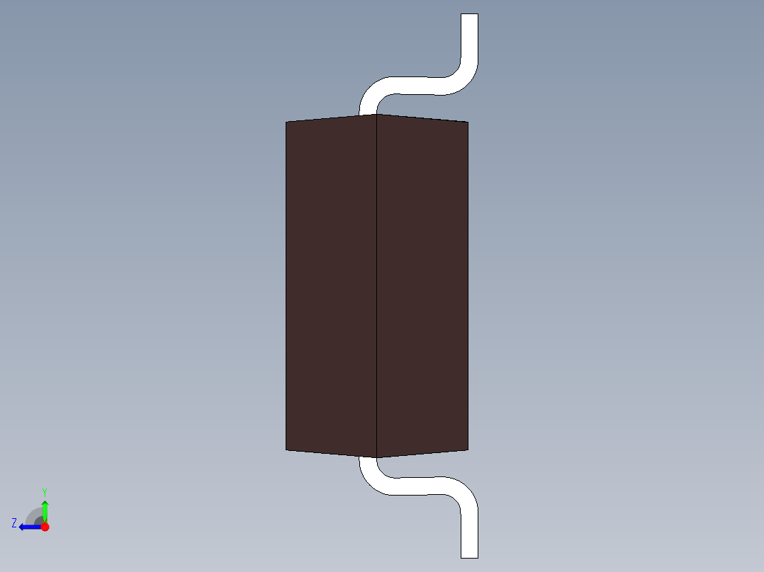 集成电路贴片封装SDIP 4引脚。带有桥式整流器的标记右视图