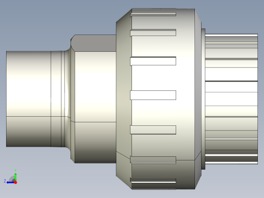 9BIRXC 适配器会在PVC-U 不锈钢溶剂焊接插座D和BSP螺纹a316l不锈钢公端与EPDM或FPM材质的O形环钢右视缩略图