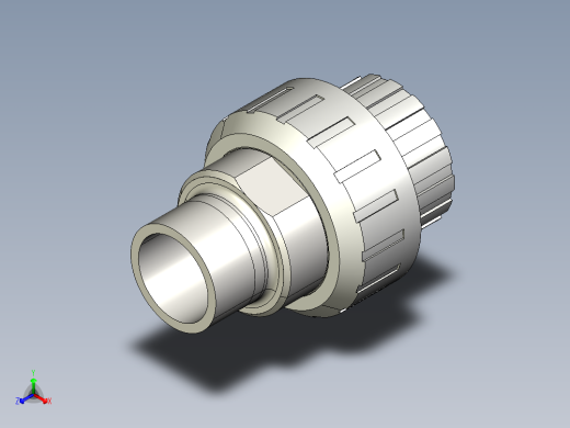 9BIRXC 适配器会在PVC-U 不锈钢溶剂焊接插座D和BSP螺纹a316l不锈钢公端与EPDM或FPM材质的O形环钢正等轴测缩略图