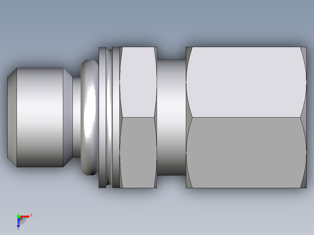 卡套式工业通用硬管接头EO_Male_Stud_connector_GEO08ZLMCF俯视图