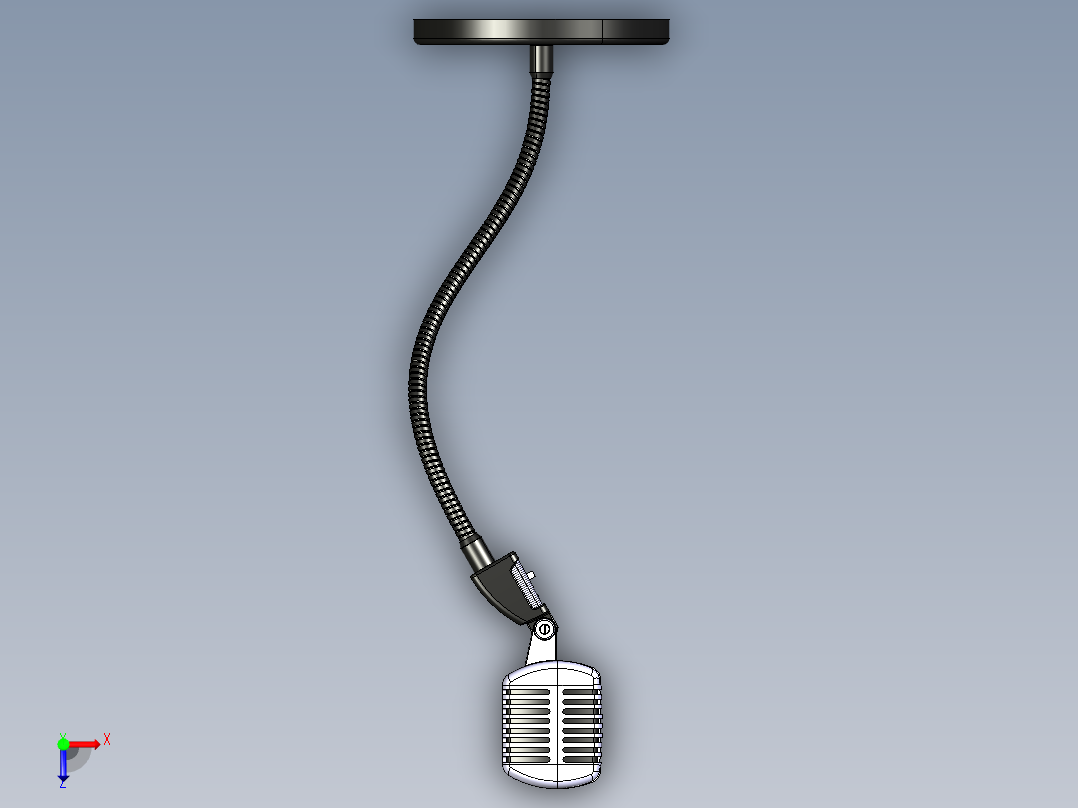 鹅颈麦克风支架俯视图