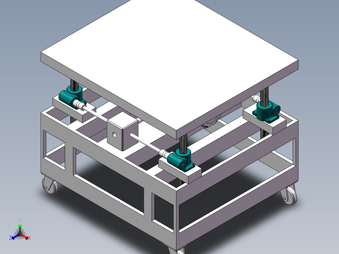 螺旋升降平台设计（二维+三维+说明书）