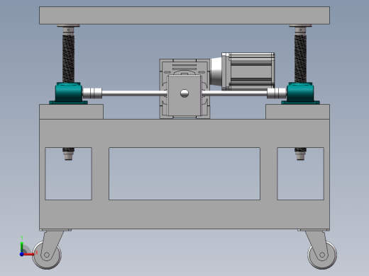 螺旋升降平台设计（二维+三维+说明书）前视缩略图