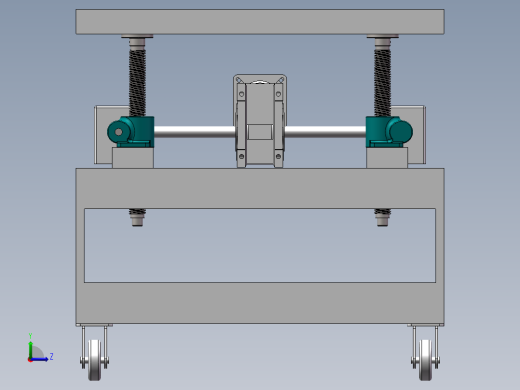 螺旋升降平台设计（二维+三维+说明书）左视缩略图