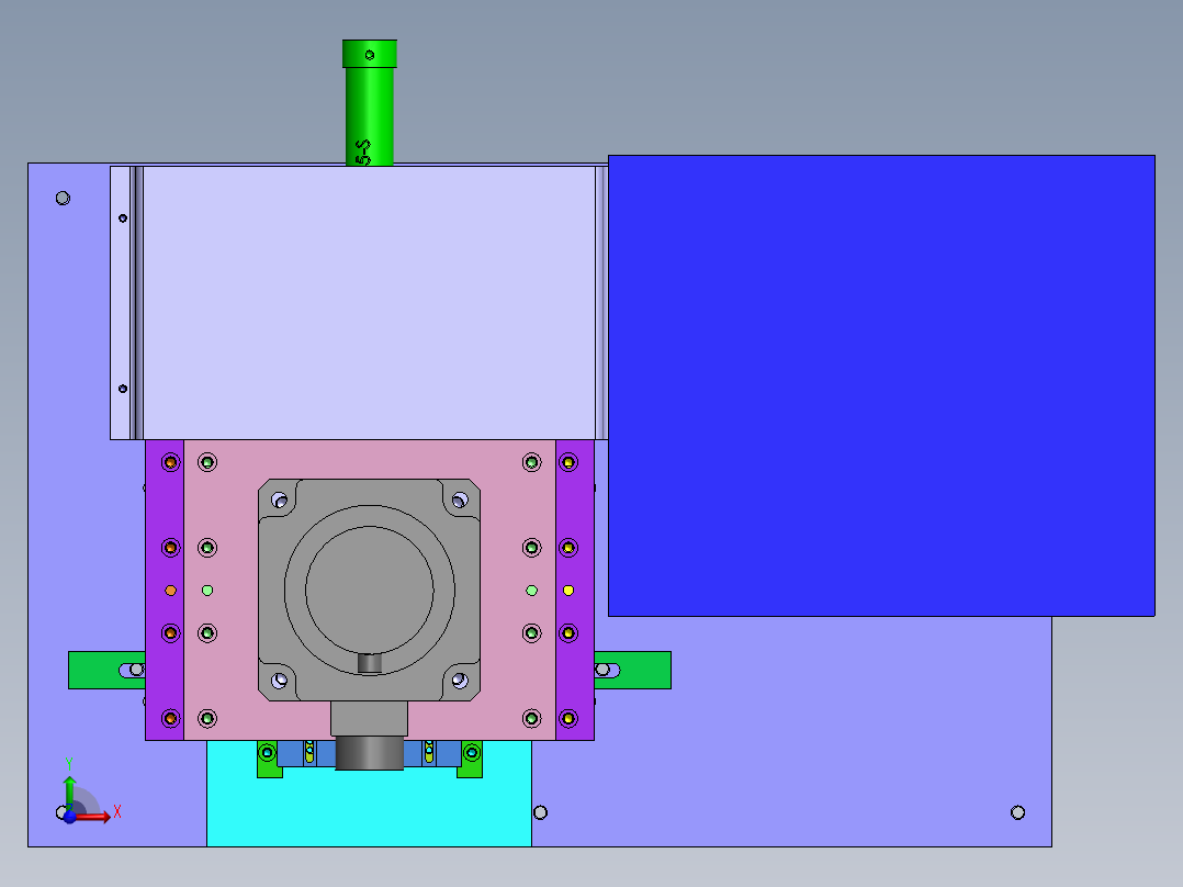 大扭力带变速箱压合机sw12可编辑前视图
