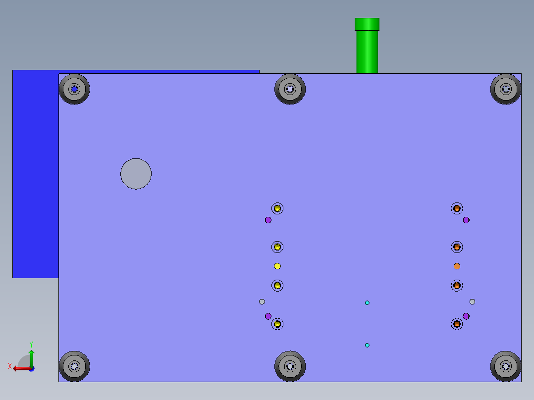 大扭力带变速箱压合机sw12可编辑后视图