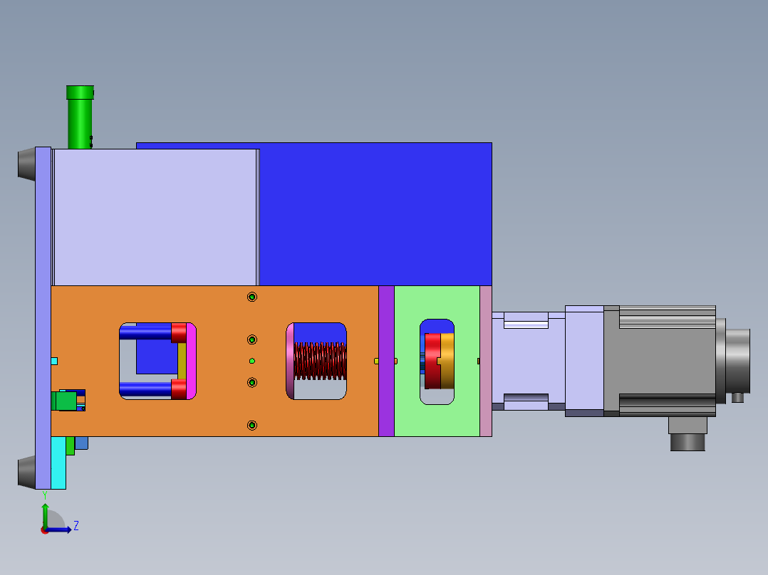 大扭力带变速箱压合机sw12可编辑左视图