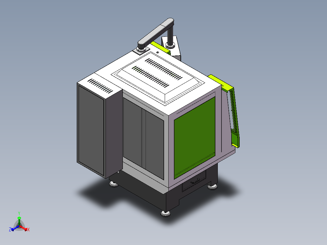 4头成型攻钻机sw18可编辑正等轴测图