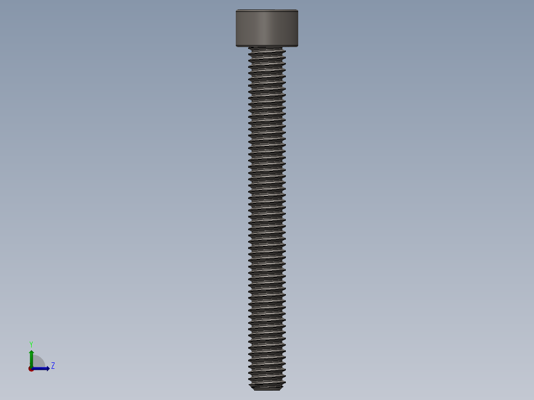 Screw_DIN_912_M6x55F_A2.SLDPRT公制内六角螺钉左视图