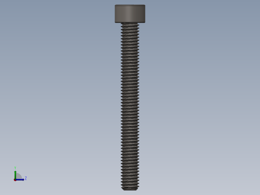 Screw_DIN_912_M6x55F_A2.SLDPRT公制内六角螺钉左视缩略图