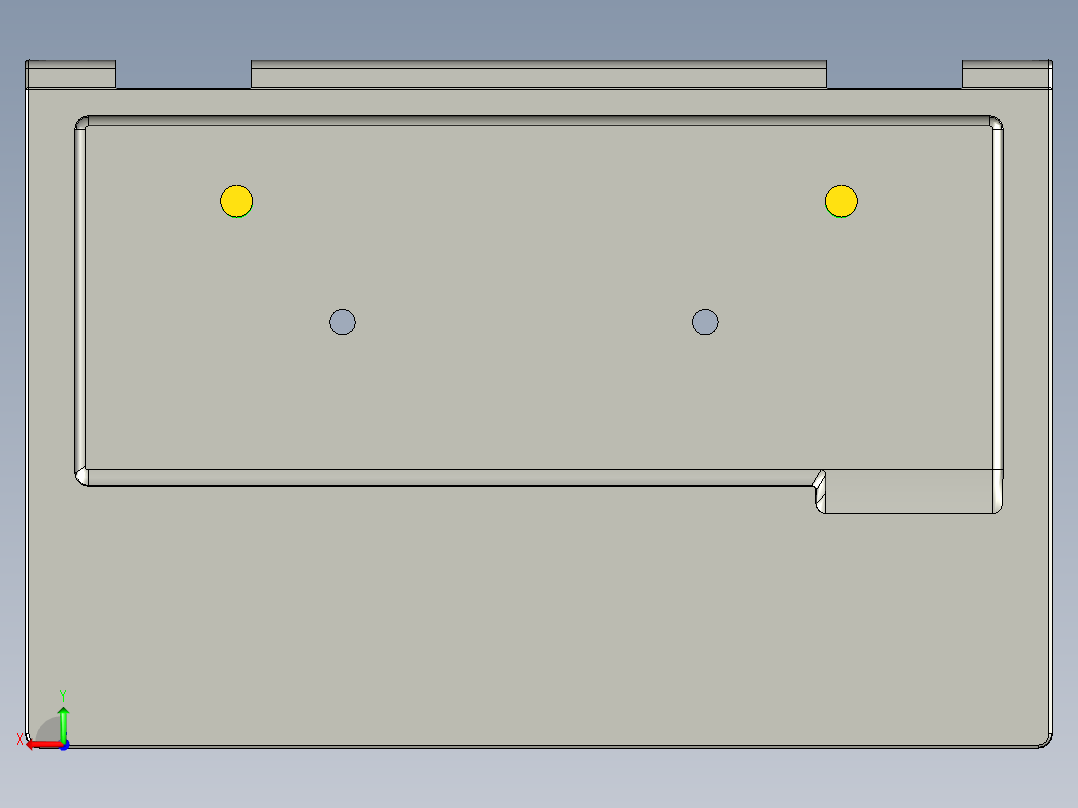 笔记本C壳铣内腔UG刀路模型后视图