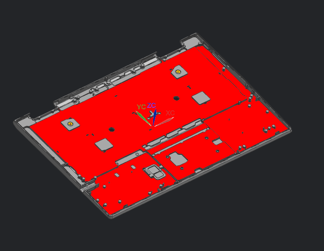 笔记本C壳铣内腔UG刀路模型