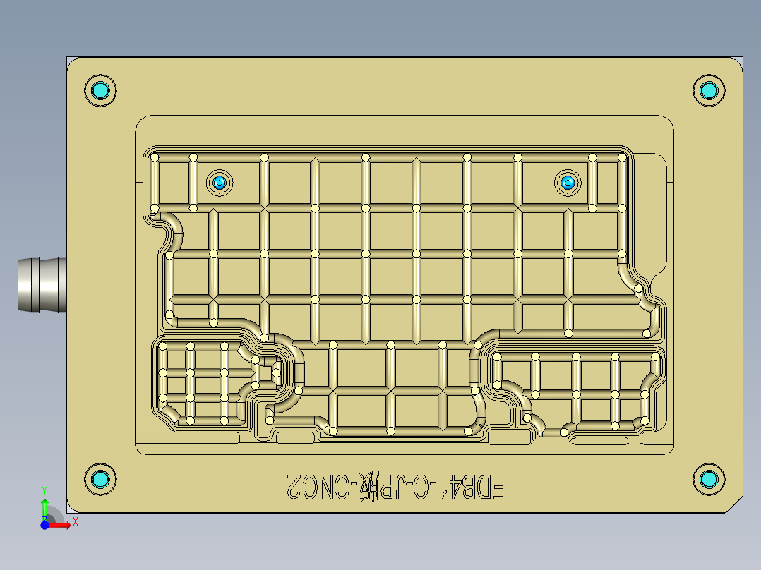 EDB41-C笔记本CNC工装夹具三维模型-JP版-CNC2-181129前视图