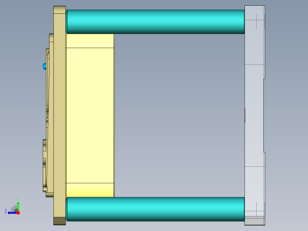 EDB41-C笔记本CNC工装夹具三维模型-JP版-CNC2-181129右视图