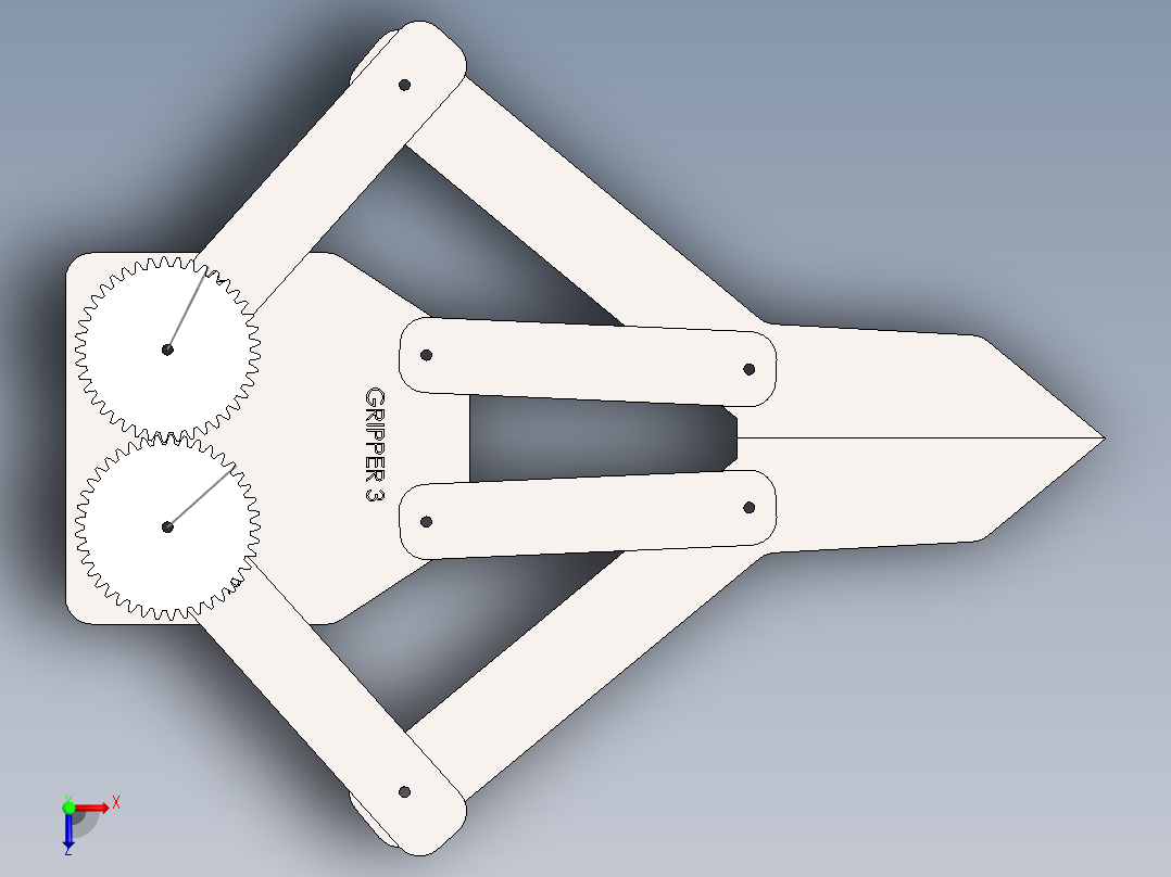 剪刀爪子俯视图