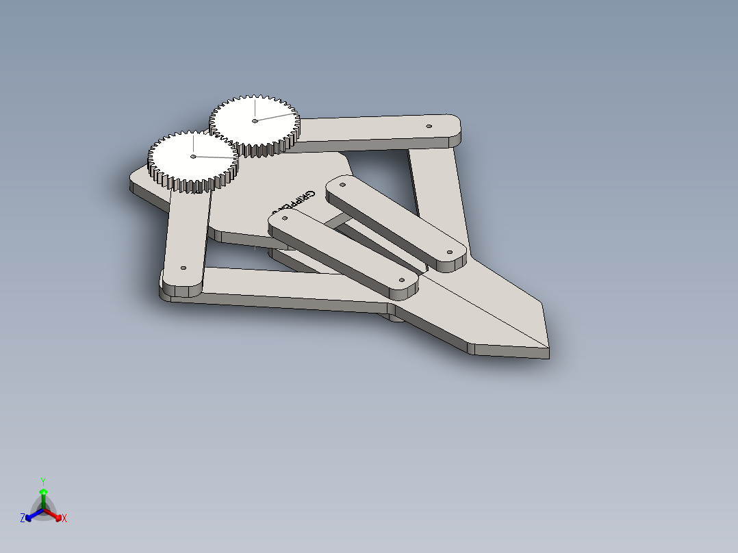 剪刀爪子正等轴测图