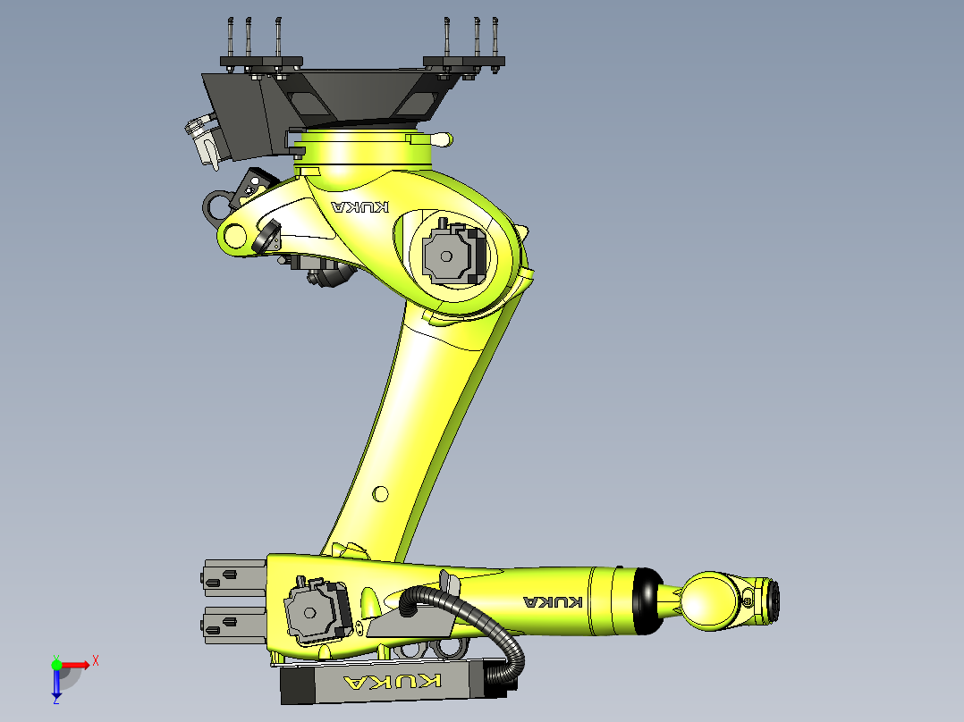 KUKA KR 90 R3100 extra (KR QUANTEC extra)机器人俯视图