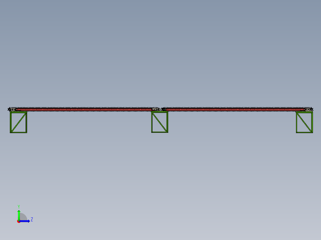 链板流水线图左视图