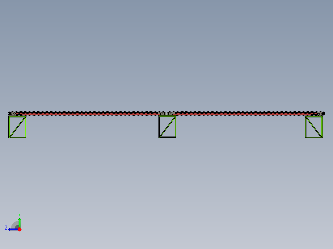 链板流水线图右视图