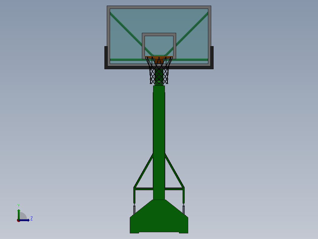 400333-篮球架（标准）左视图