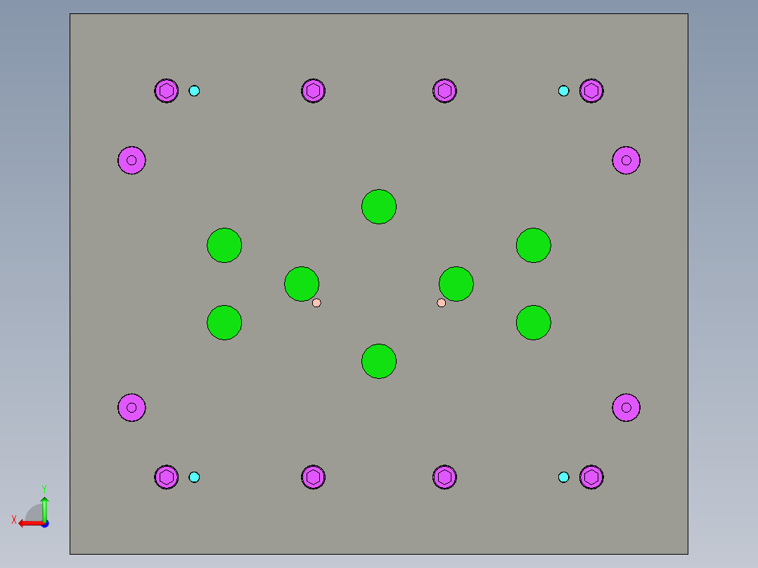 红旗巴士车灯底座注塑模具设计后视图