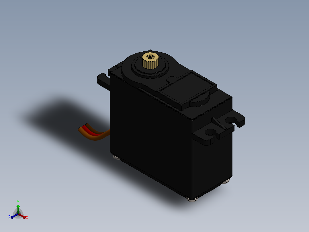 舵机(62)正等轴测图