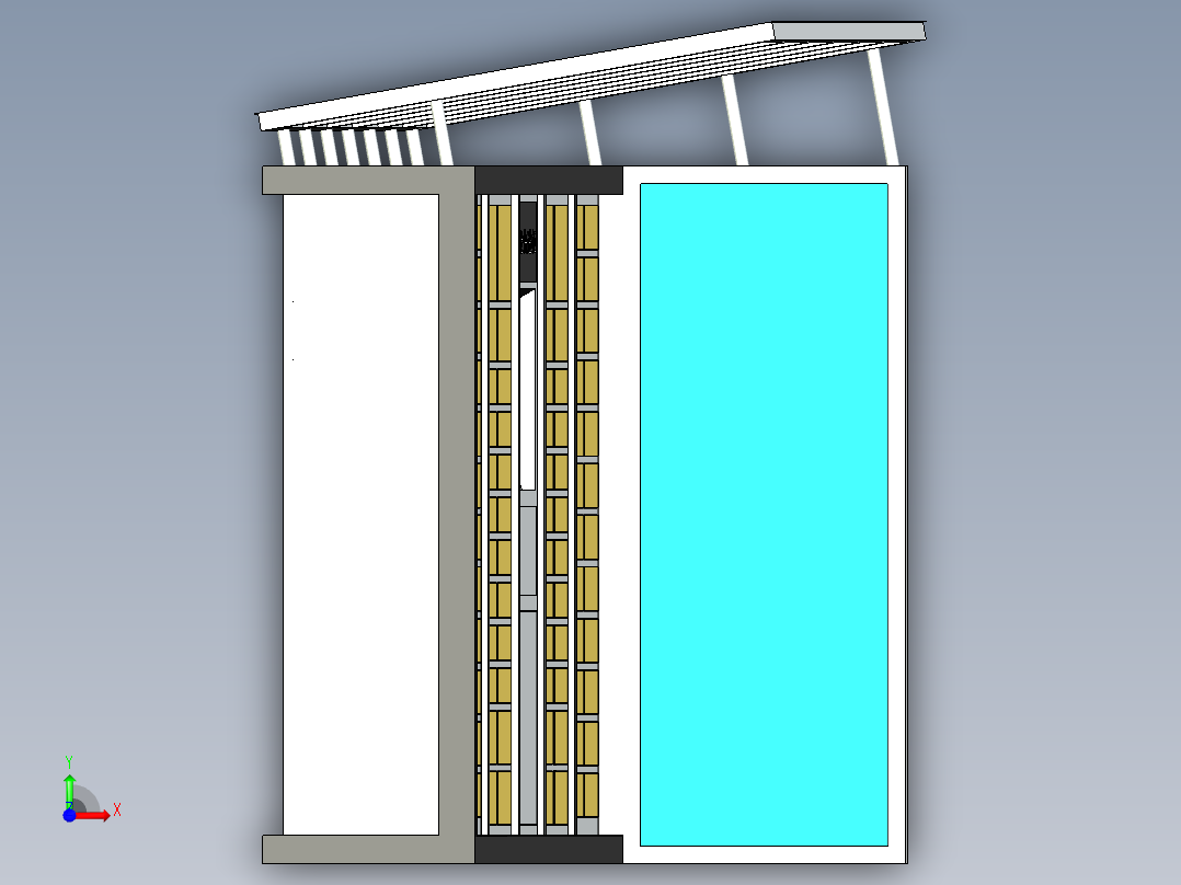 智能快递柜前视图